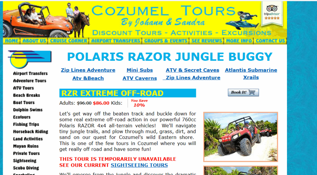 RZR Tours en Cozumel