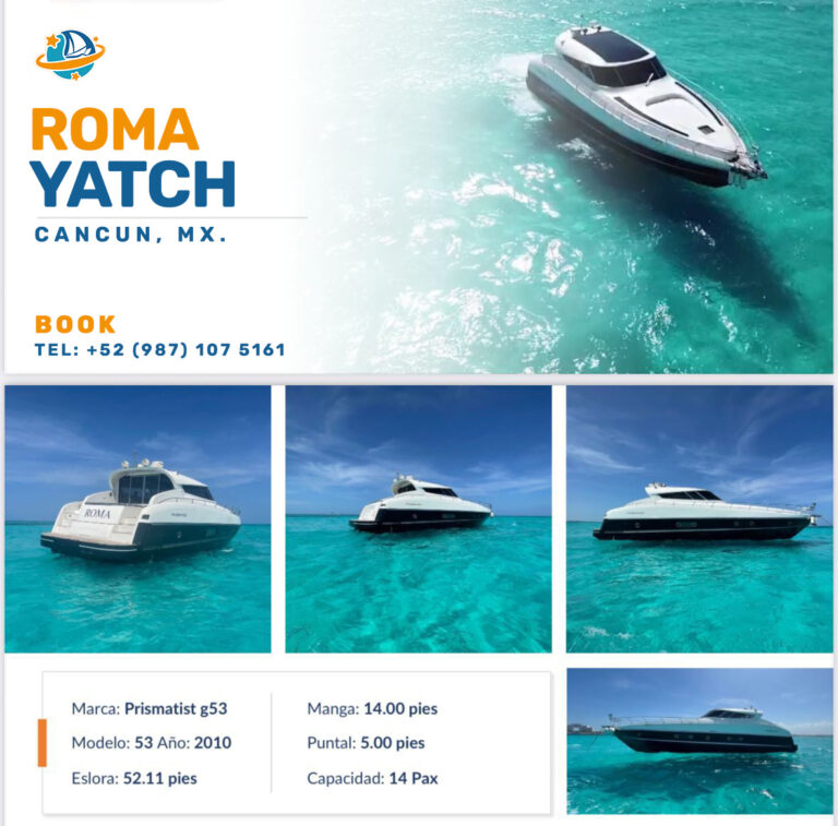 Prismátis 53 ft Luxury Yacht in Cozumel- °Roma°